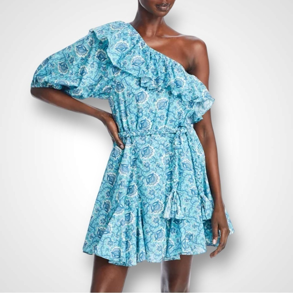 Rhode Women's Ozzie Paisley One-Shoulder Minidress Size XL NWT